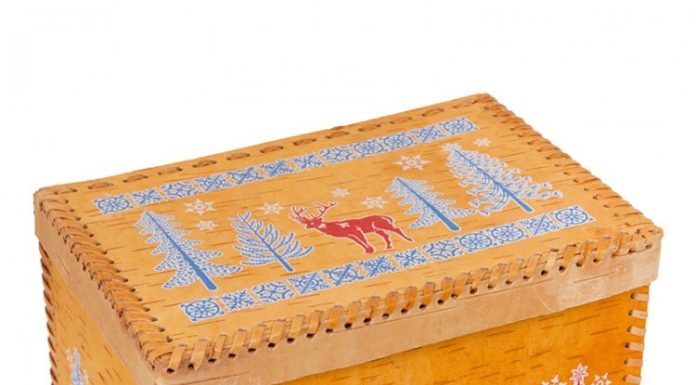 Подарочные новогодние шкатулки из бересты