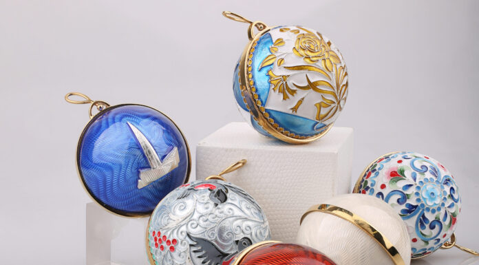 Коллекция новогодних шаров в стиле Карла Фаберже