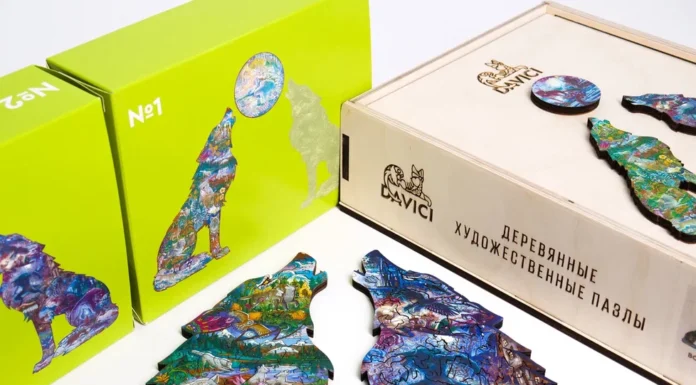 Коробка-пенал для деревянных пазлов