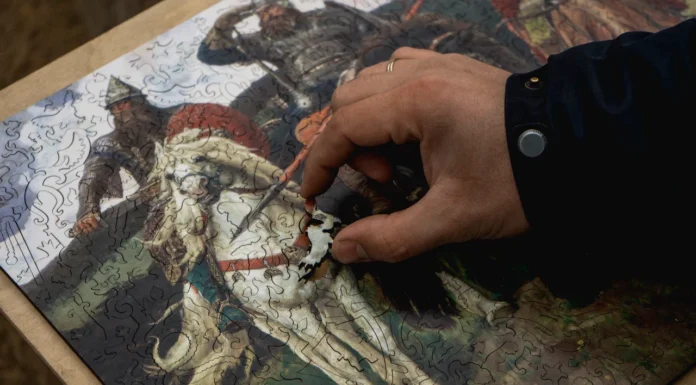 «Три богатыря» – набор деревянных пазлов для Третьяковской галереи